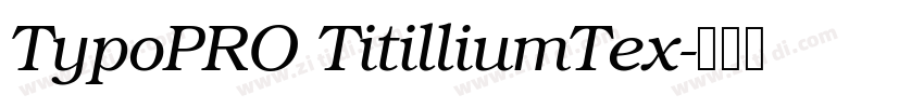 TypoPRO TitilliumTex字体转换